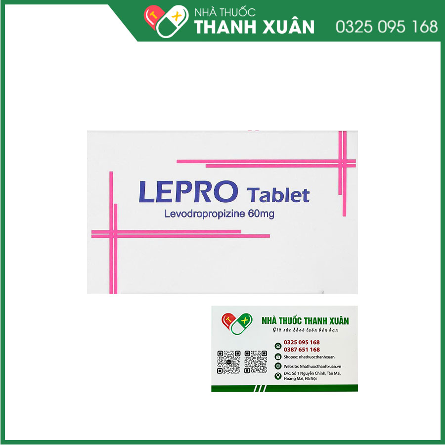 Lepro Tablet điều trị ho do các bệnh đường hô hấp